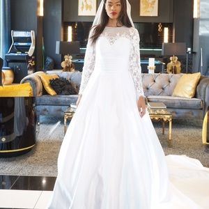 Wedding dress two piece: ball gown skirt and dress